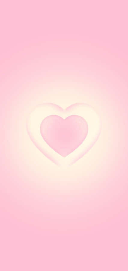 Pink Heart Aura Background Wallpaper