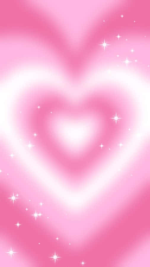 Pink Heart Aura Background Wallpaper