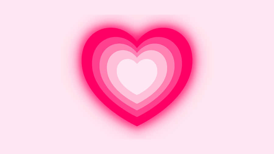 Pink Heart Aura Gradient Background Wallpaper