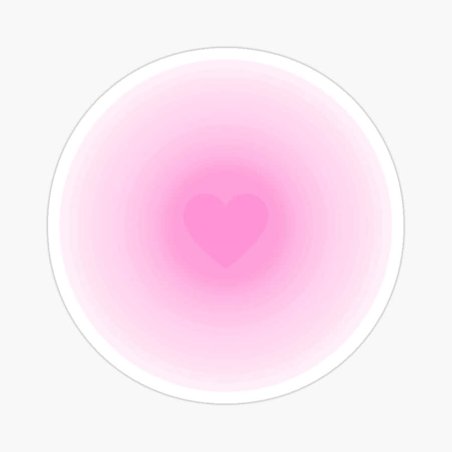 Pink Heart Aura Graphic Wallpaper