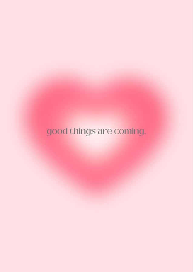 Pink Heart Aura Inspirational Quote Wallpaper