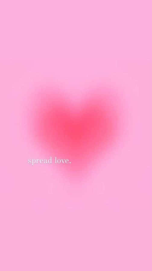 Pink Heart Aura Spread Love Wallpaper
