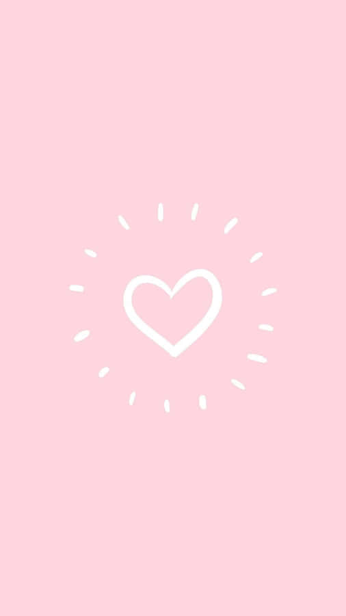 Pink Heart Glow Aesthetic Wallpaper.jpg Wallpaper