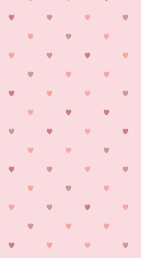 Pink Heart Pattern Aesthetic Wallpaper Wallpaper