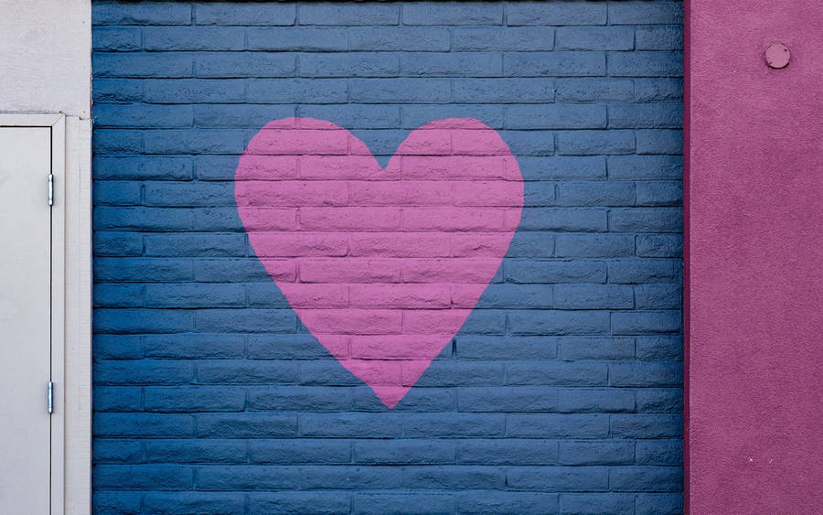 Pink Heart Wall Art Wallpaper