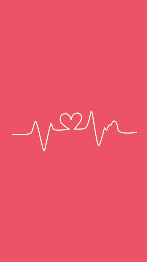 Pink Heartbeat Love Background Wallpaper