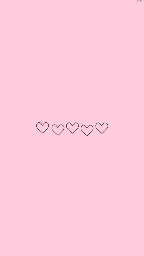 Pink Hearts Aesthetic Wallpaper Wallpaper