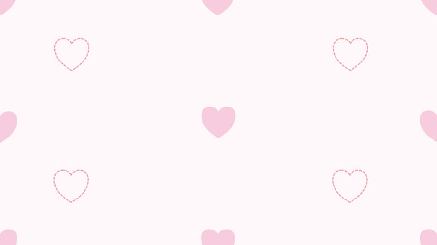 Pink Hearts Pattern Background Wallpaper