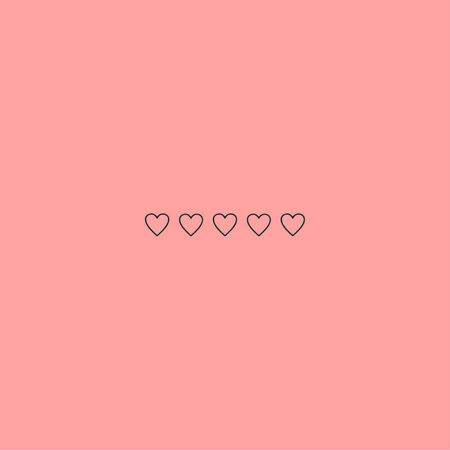 Pink Hearts Simple Aesthetic Background Wallpaper