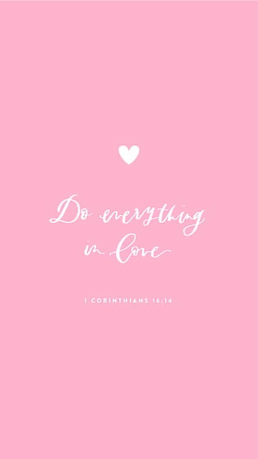 Pink Inspirational Bible Verse Wallpaper Wallpaper