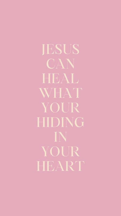 Pink Inspirational Jesus Quote Wallpaper