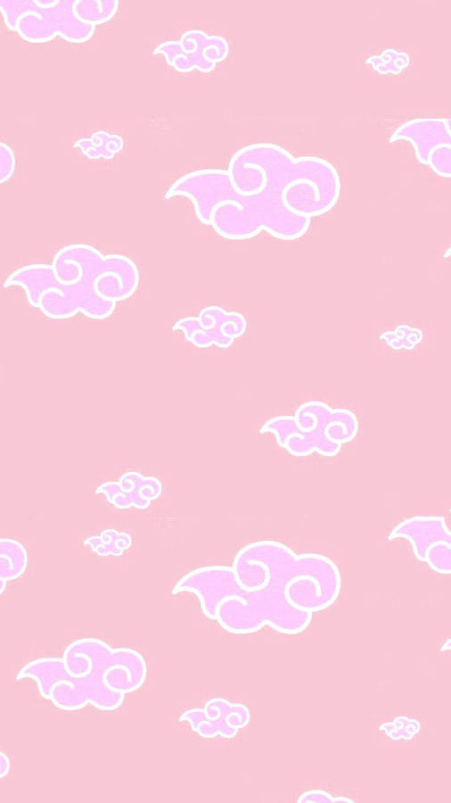 Pink Kawaii Akatsuki Cloud Logo Wallpaper
