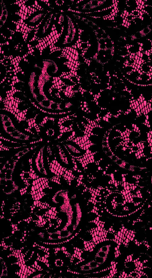 Pink Lace Pattern Wallpaper