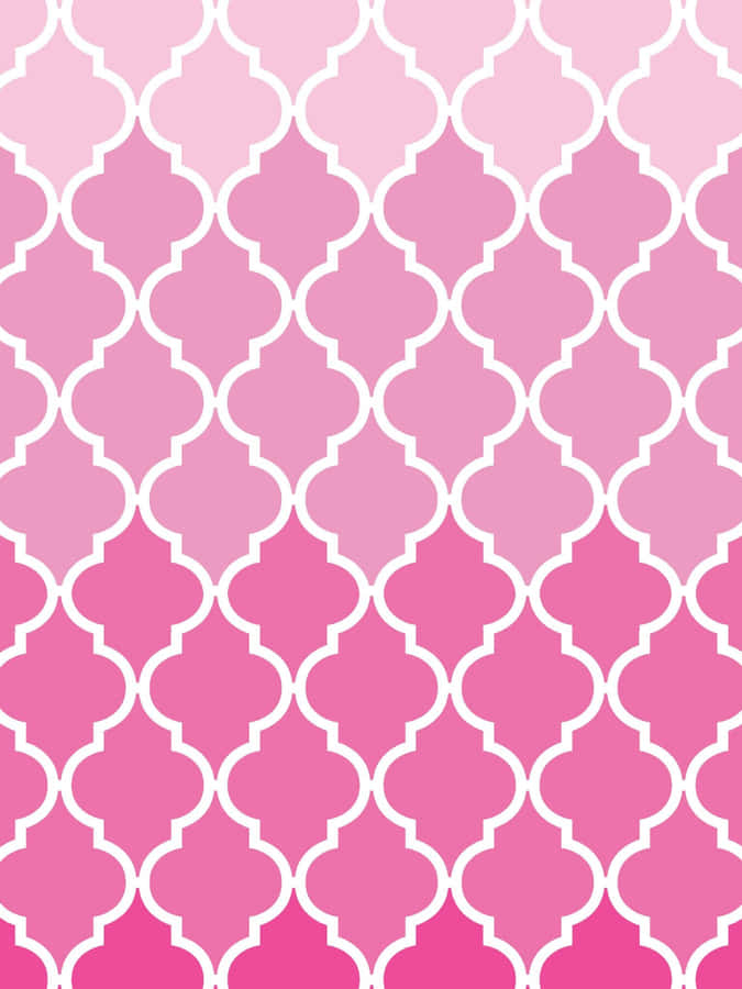 Pink Ombre Moroccan Pattern Wallpaper