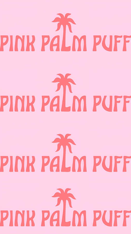 Pink Palm Puff Logo Wallpaper