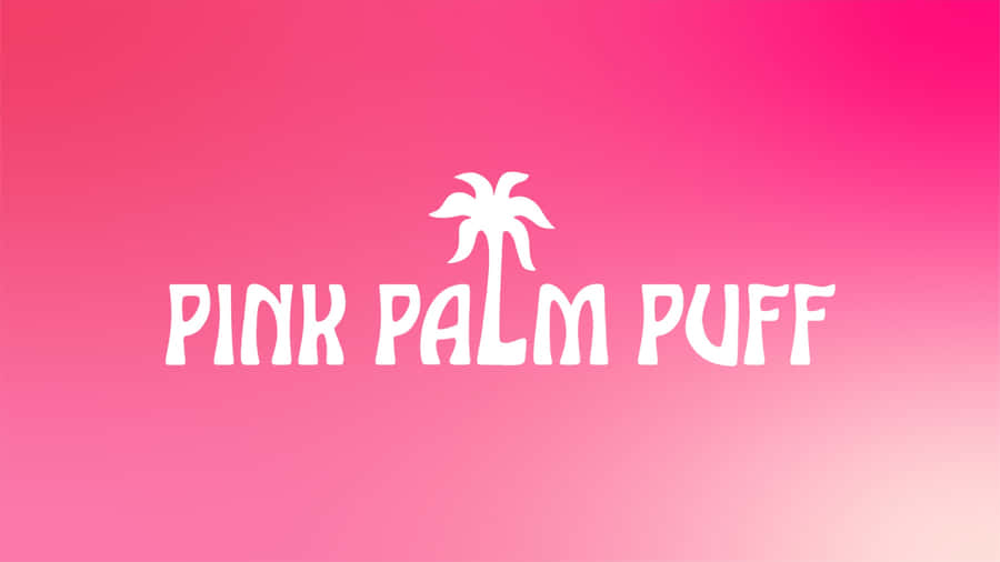 Pink Palm Puff Logo Wallpaper