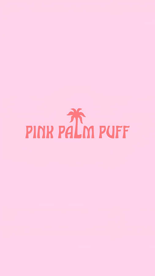 Pink Palm Puff Logo Wallpaper