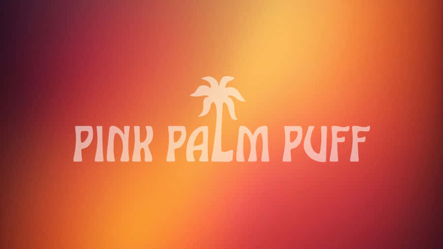 Pink Palm Puff Logo Wallpaper
