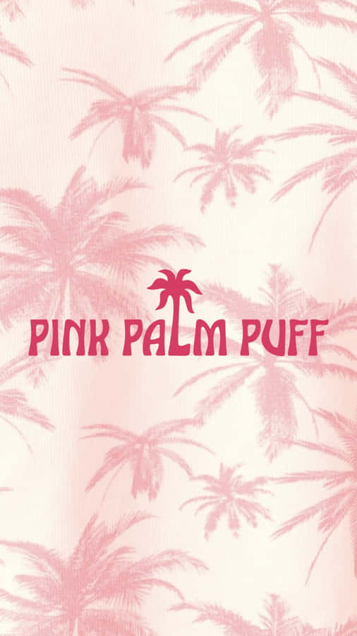 Pink Palm Puff Logo Wallpaper