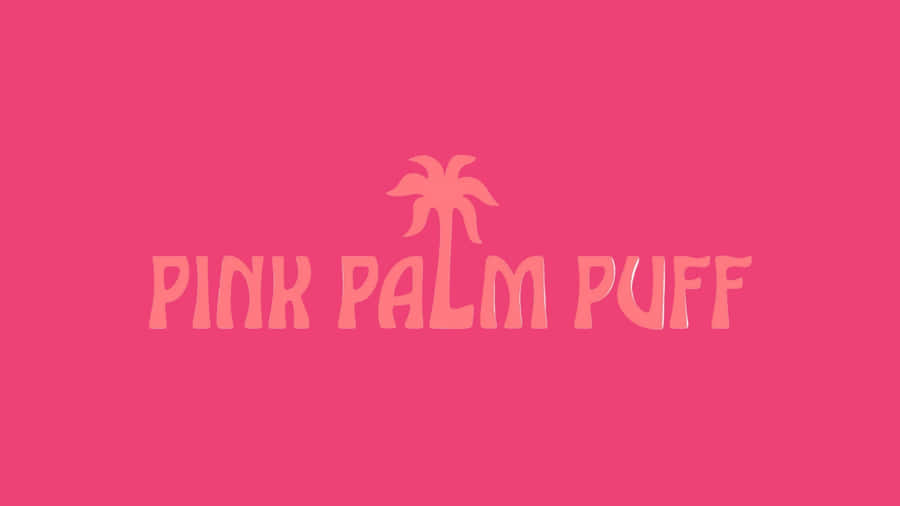 Pink Palm Puff Logo Design Wallpaper