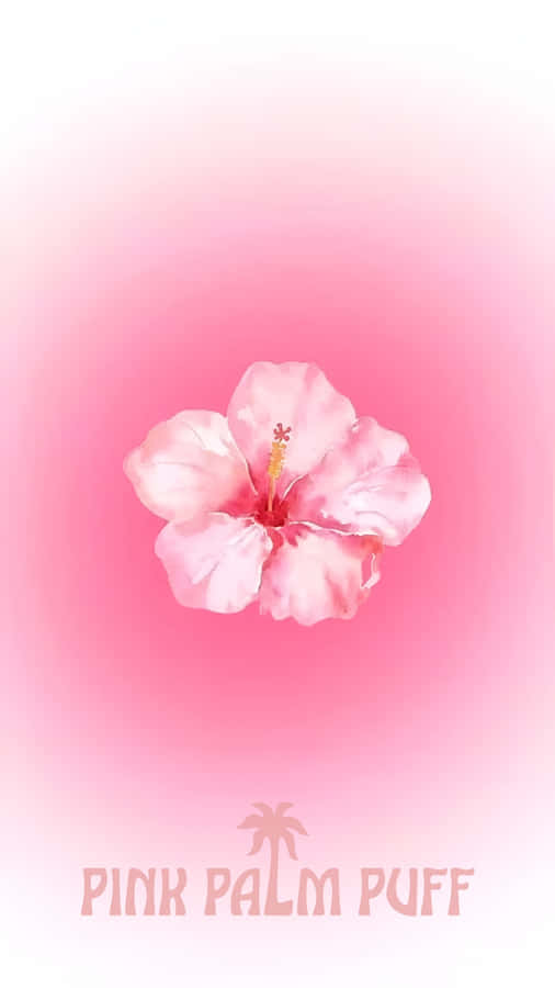 Pink Palm Puff Logo Wallpaper