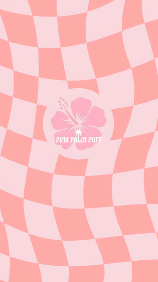 Pink Palm Puff Logo Wallpaper