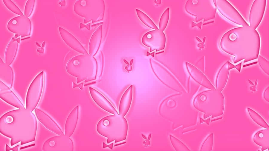 Pink Playboy Bunny Pattern Wallpaper