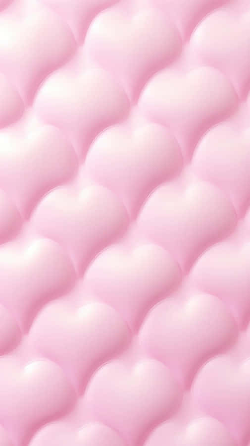 Pink Puffy Heart Pattern Background Wallpaper