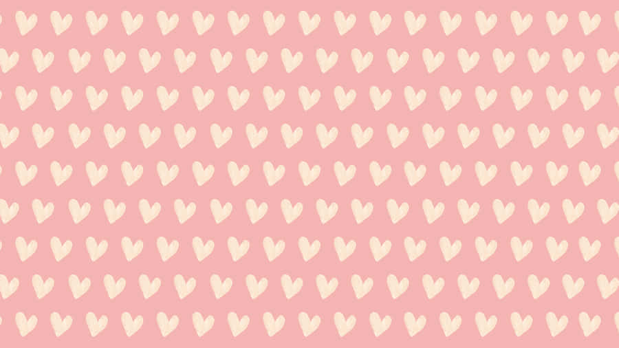 Pink Retro Heart Shape Aesthetic Valentine's Day Wallpaper