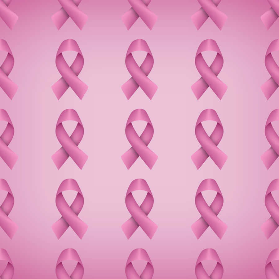 Pink Ribbon Emblem For Breast Cancer Awareness Wallpaper
