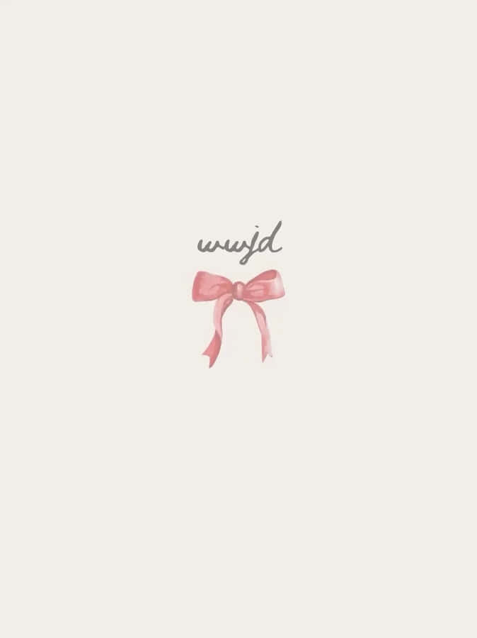 Pink Ribbon Minimalist Artwork Wallpaper