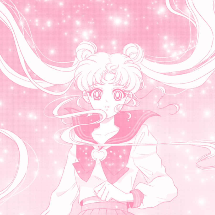 Pink Sailor Moon Portrait Wallpaper
