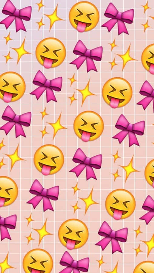 Pink_ Smiley_ Face_ Pattern_ Background Wallpaper
