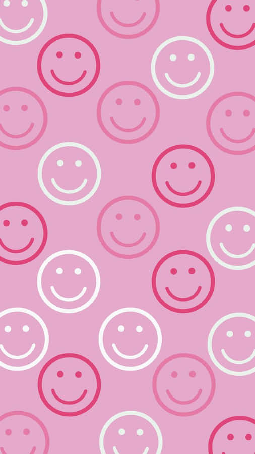 Pink Smiley Face Pattern.jpg Wallpaper