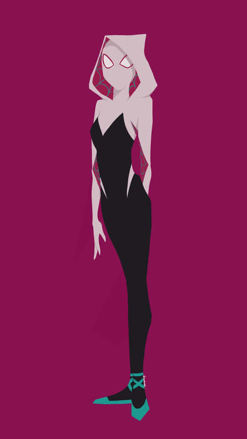 Pink Spider Gwen Style Wallpaper