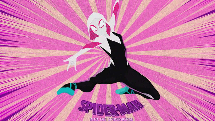 Pink Spider Man Animated Action Wallpaper