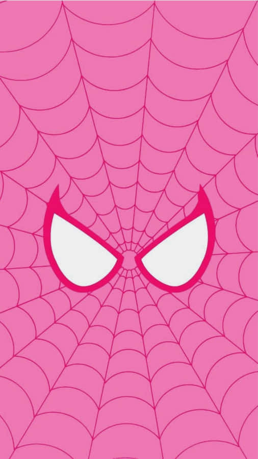 Pink Spider Man Mask Design Wallpaper