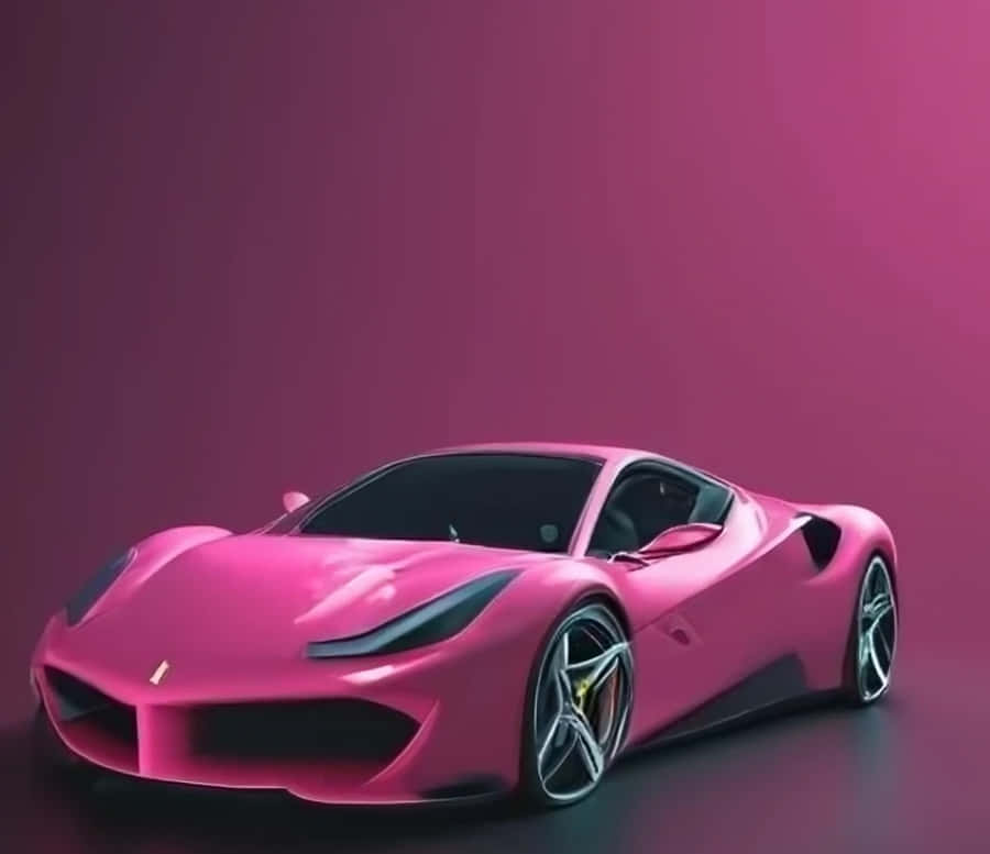 Pink Sports Car Luxury Automobile Wallpaper
