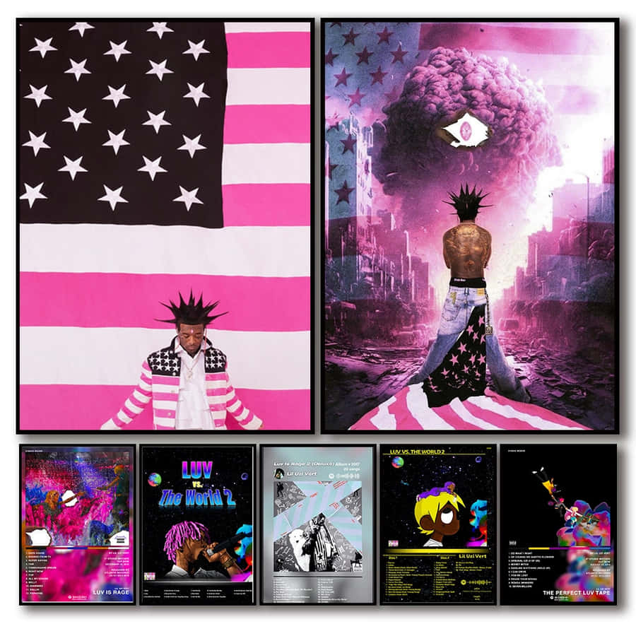 Pink Tape Collage Artwork Wallpaper