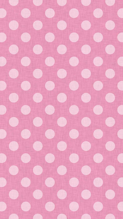 Pink Textured Polka Dots Wallpaper