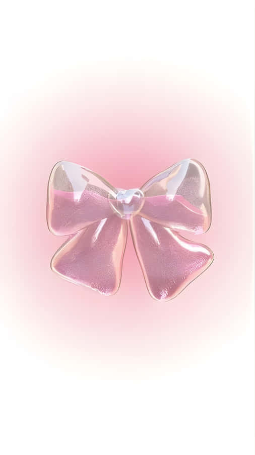 Pink Transparent Cute Bow Wallpaper