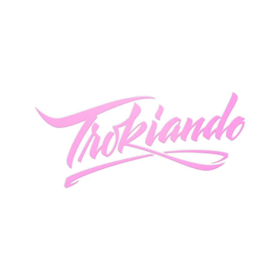 Pink Trokiando Script Logo Wallpaper