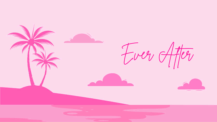 Pink Tropical Paradise Ever After Wallpaper
