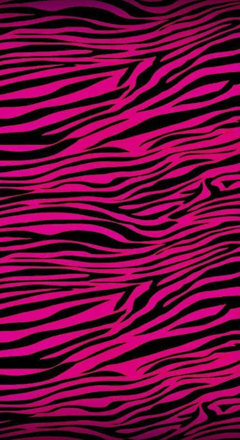 Pink Zebra Print Pattern Wallpaper