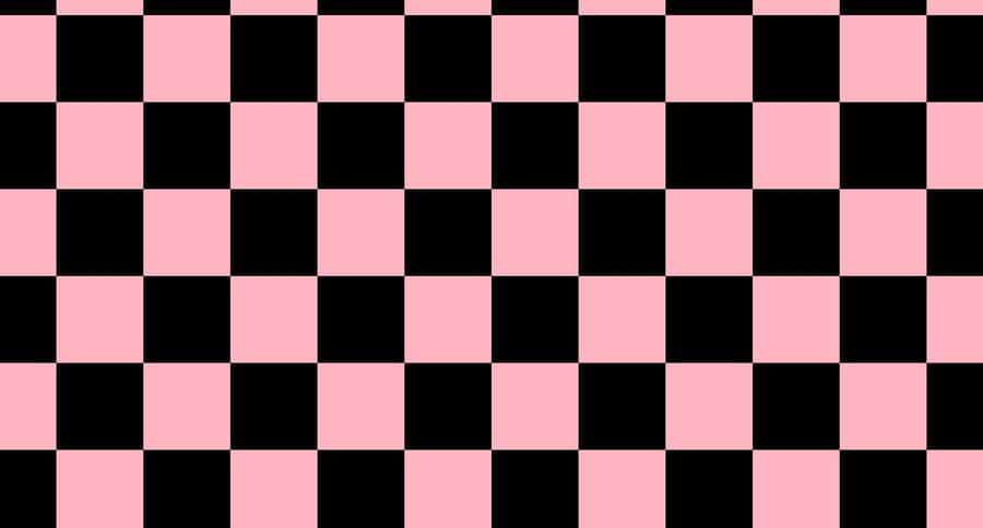 Pinkand Black Checkerboard Pattern Wallpaper