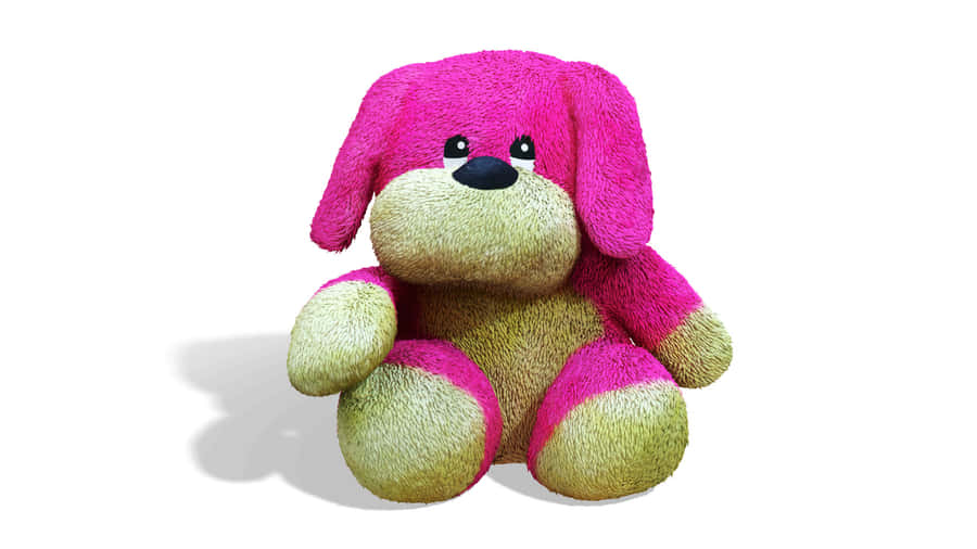 Pinkand Tan Plush Dog Toy Wallpaper