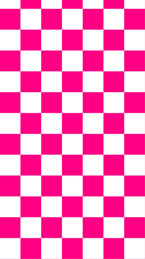 Pinkand White Checkerboard Pattern Wallpaper