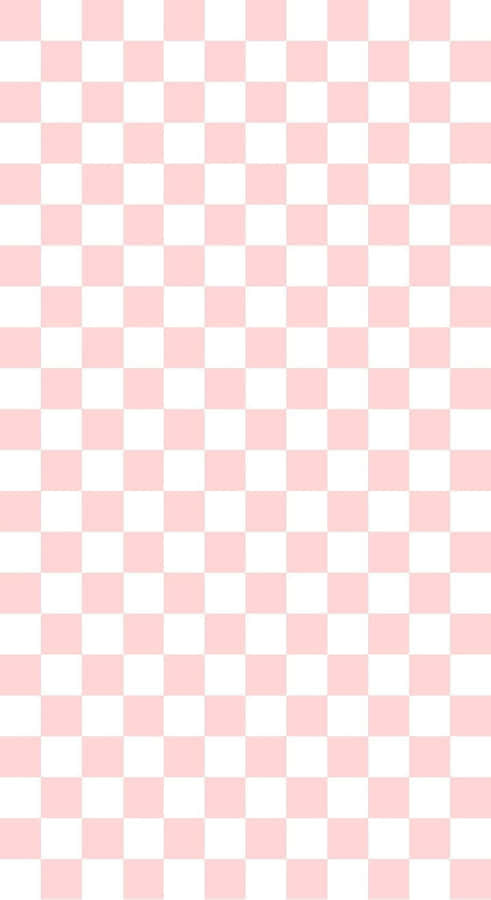 Pinkand White Checkered Pattern Wallpaper