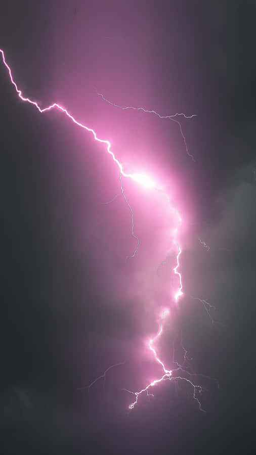 Pinkish Purple Lightning Wallpaper