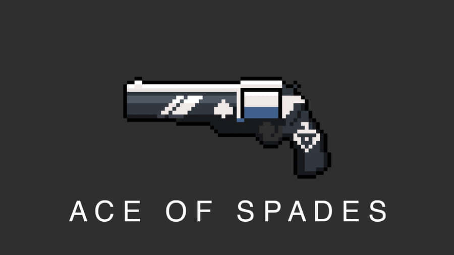 Pixel Art Aceof Spades Revolver Wallpaper